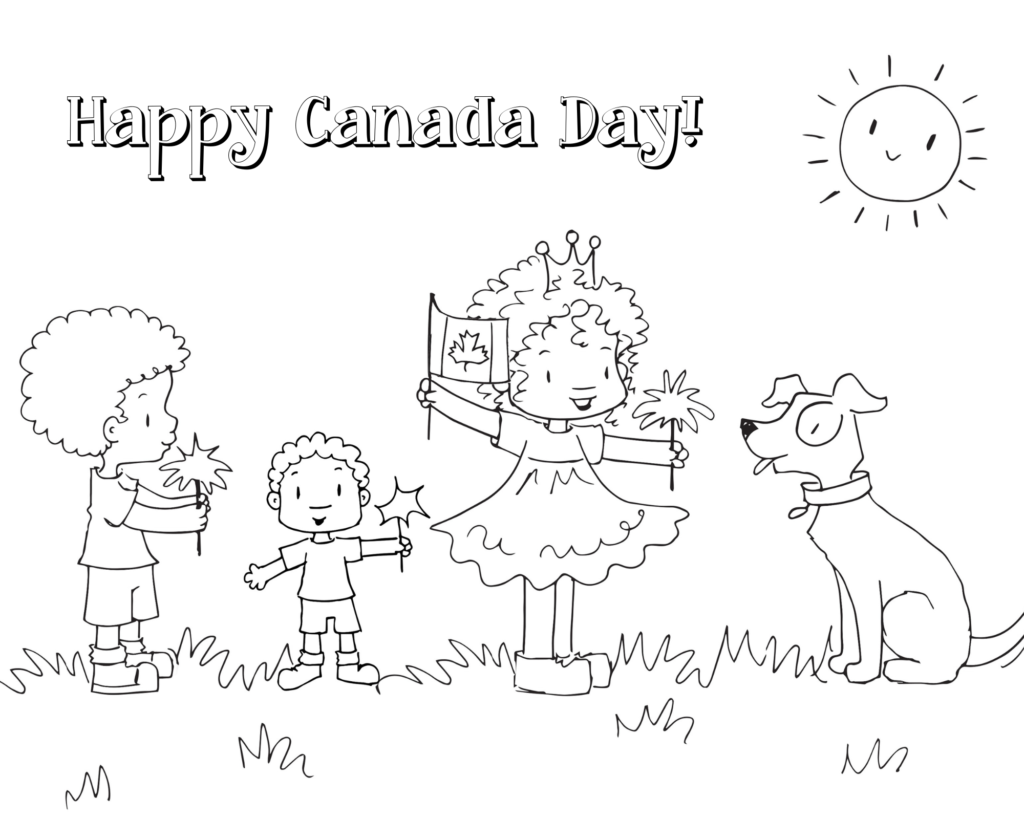 Canada Day Colouring Page